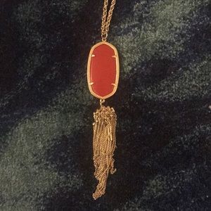 Kendra Scott Rayne Tassel Pendant Necklace in Red